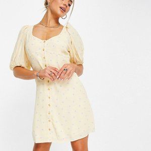 Envii Daisy mini dress in yellow dot